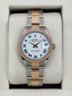 NEW 2025 Rolex Ladies Datejust 31mm 278271 Two-Tone Oyster White Dial