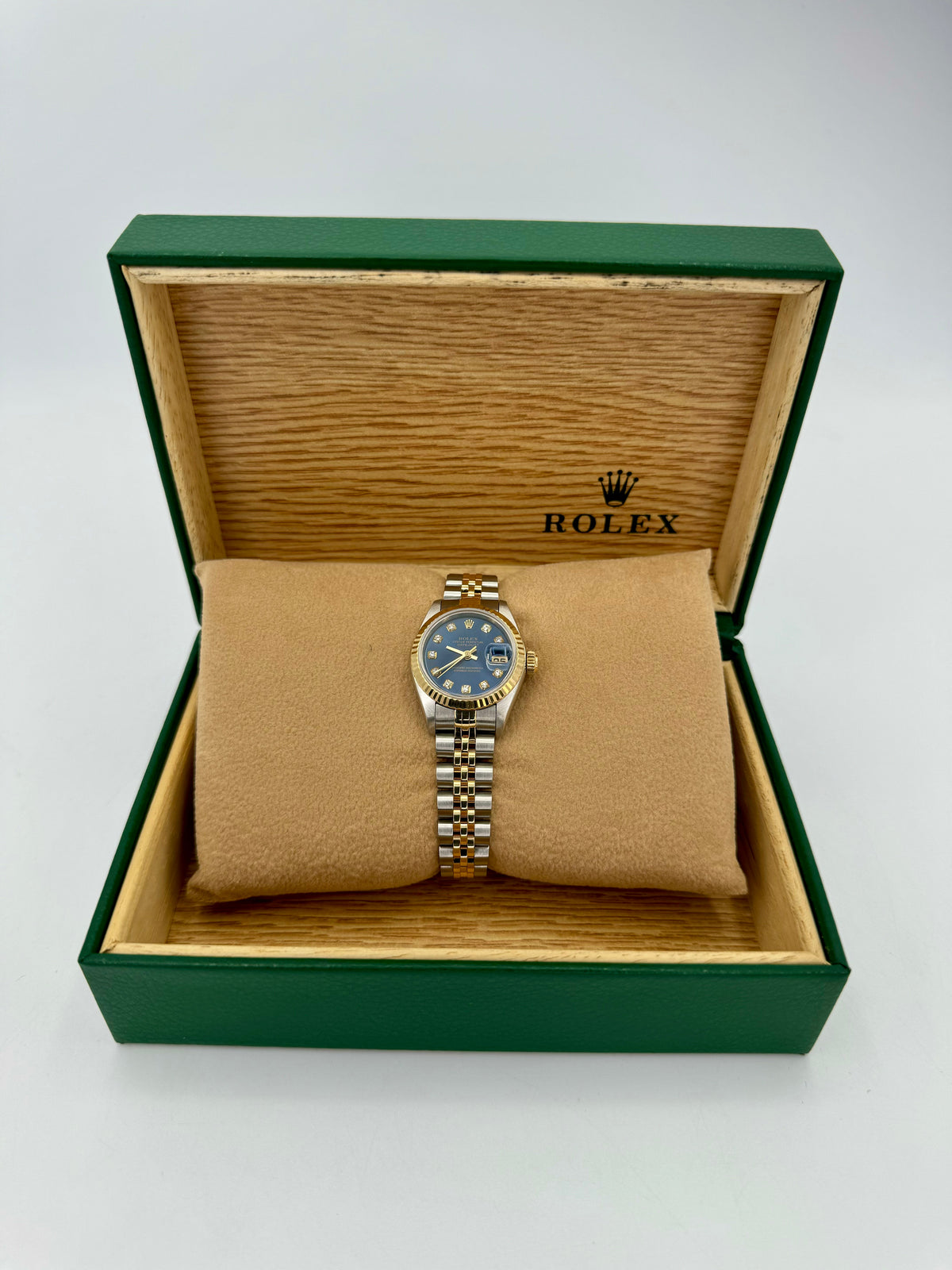 Rolex Lady-Datejust 28mm 79173 Two-Tone Blue 10 Diamond Dial