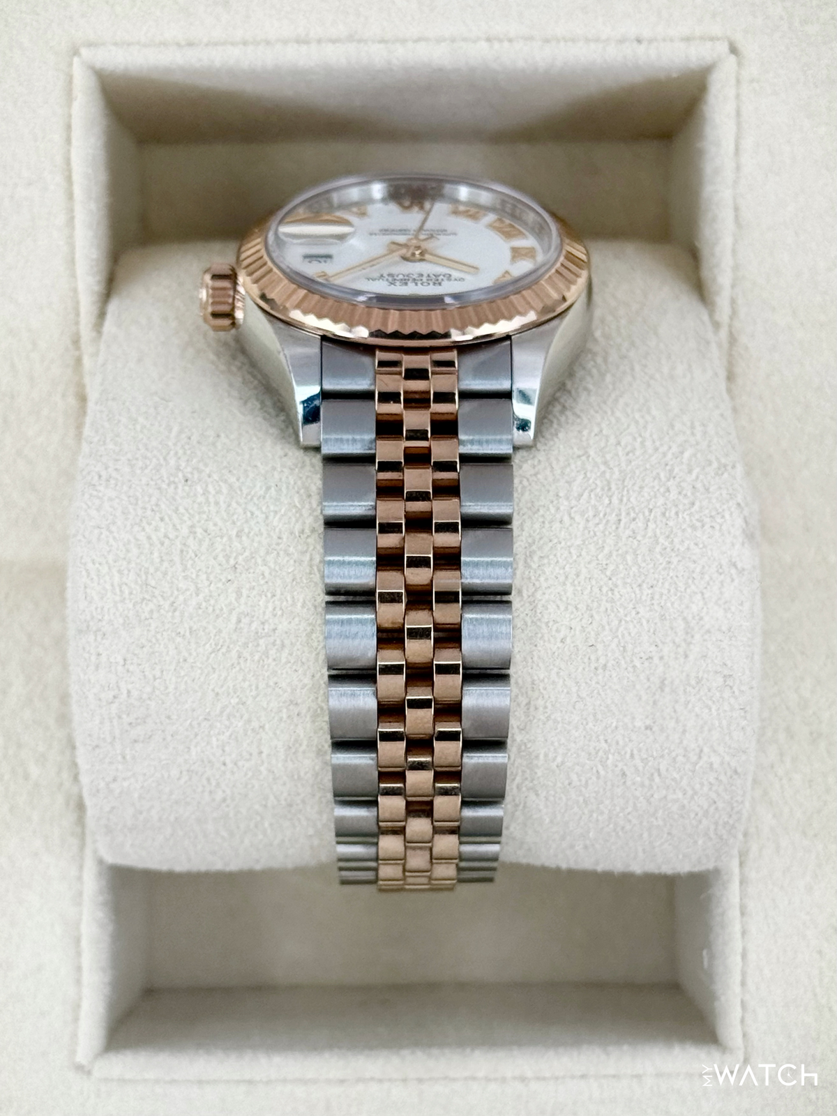 2023 Rolex Lady-Datejust 28mm 279171 Two-Tone Jubilee White Dial