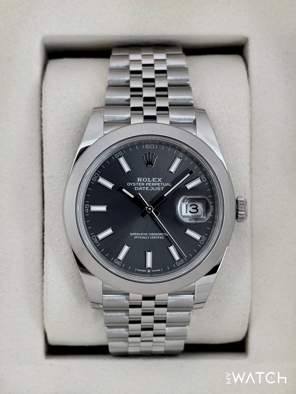 NEW 2026 Rolex Datejust 41mm 126300 Stainless Steel Jubilee Rhodium Dial