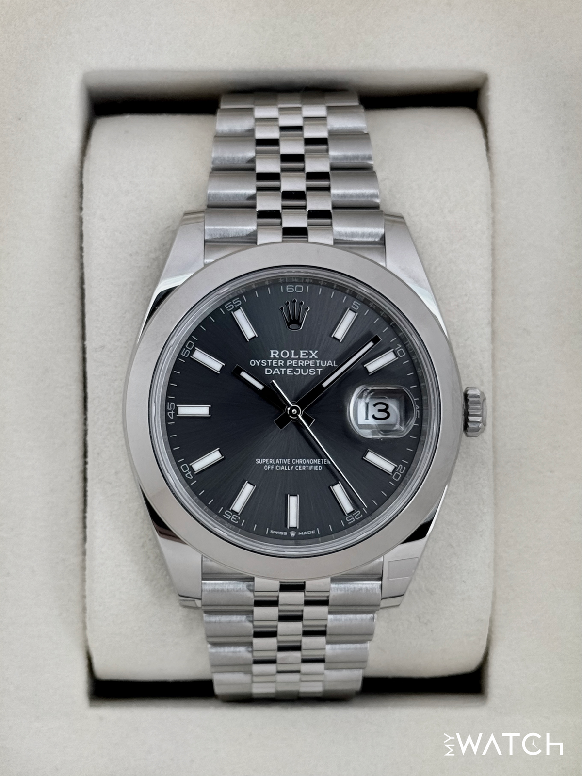 NEW 2026 Rolex Datejust 41mm 126300 Stainless Steel Jubilee Rhodium Dial