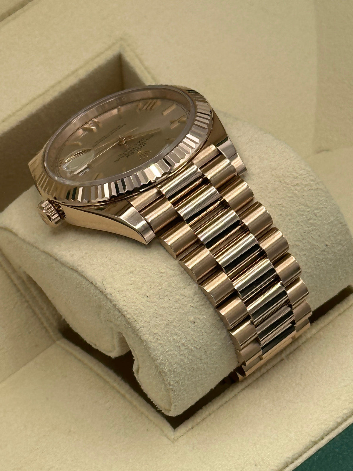 NEW 2023 Rolex Day-Date 40mm 228235 Presidential Rose Gold Sundust Dial