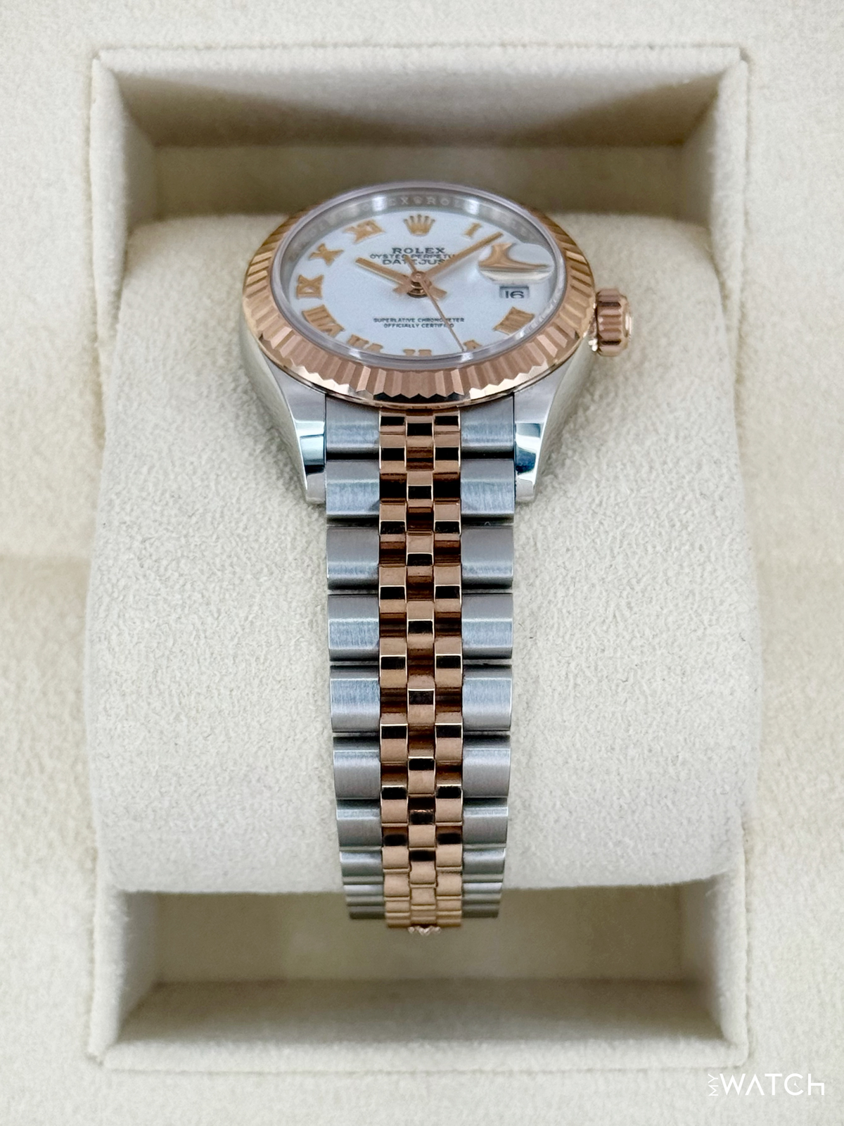 2023 Rolex Lady-Datejust 28mm 279171 Two-Tone Jubilee White Dial