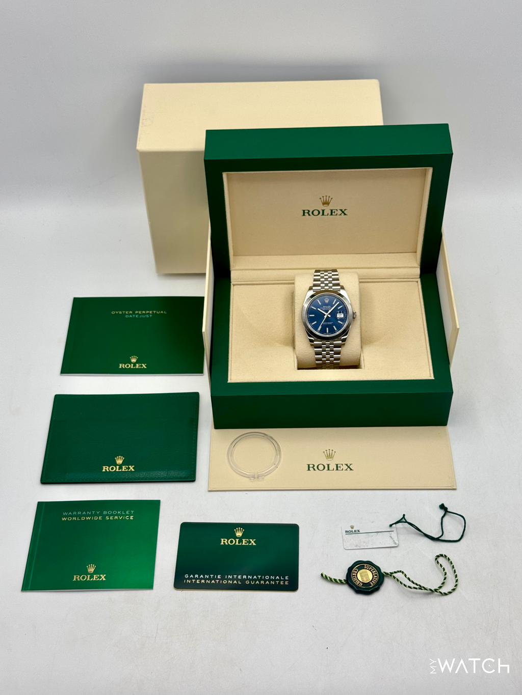 NEW 2023 Rolex Datejust 41mm 126300 Stainless Steel Jubilee Blue Dial