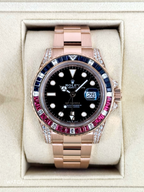 2021 Rolex GMT-Master II 40mm 126755SARU Rose Gold Sapphire and Ruby
