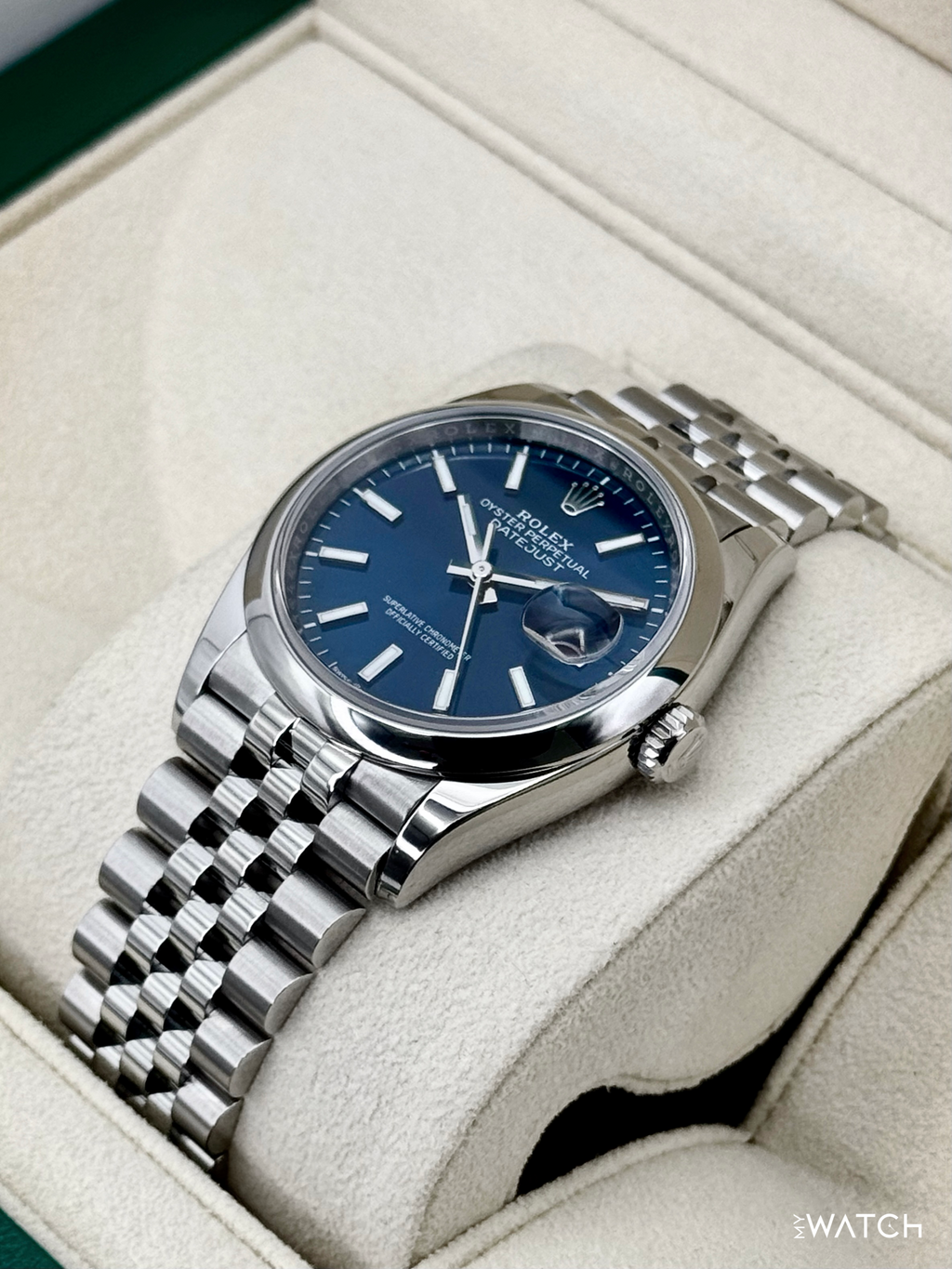 2024 Rolex Datejust 36mm 126200 Stainless Steel Jubilee Blue Dial