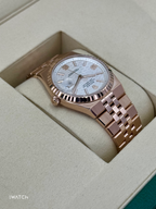 2025 Rolex Land-Dweller 36mm 127235 Rose Gold Flat Jubilee White Dial