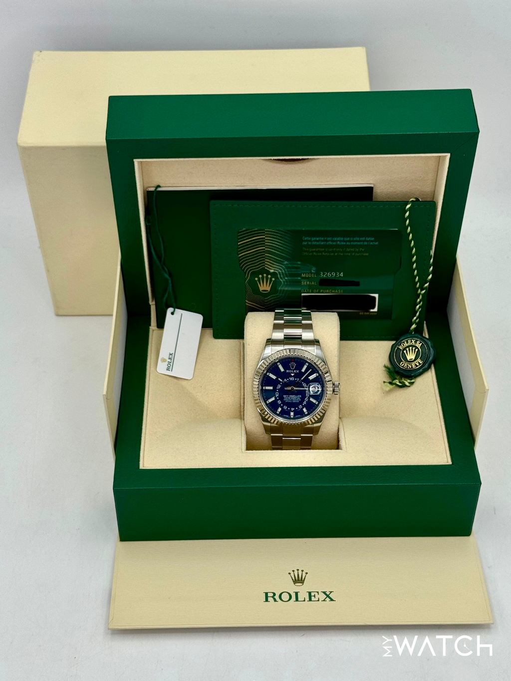 2022 Rolex Sky-Dweller 42mm 326934 Stainless Steel Oyster Blue Dial