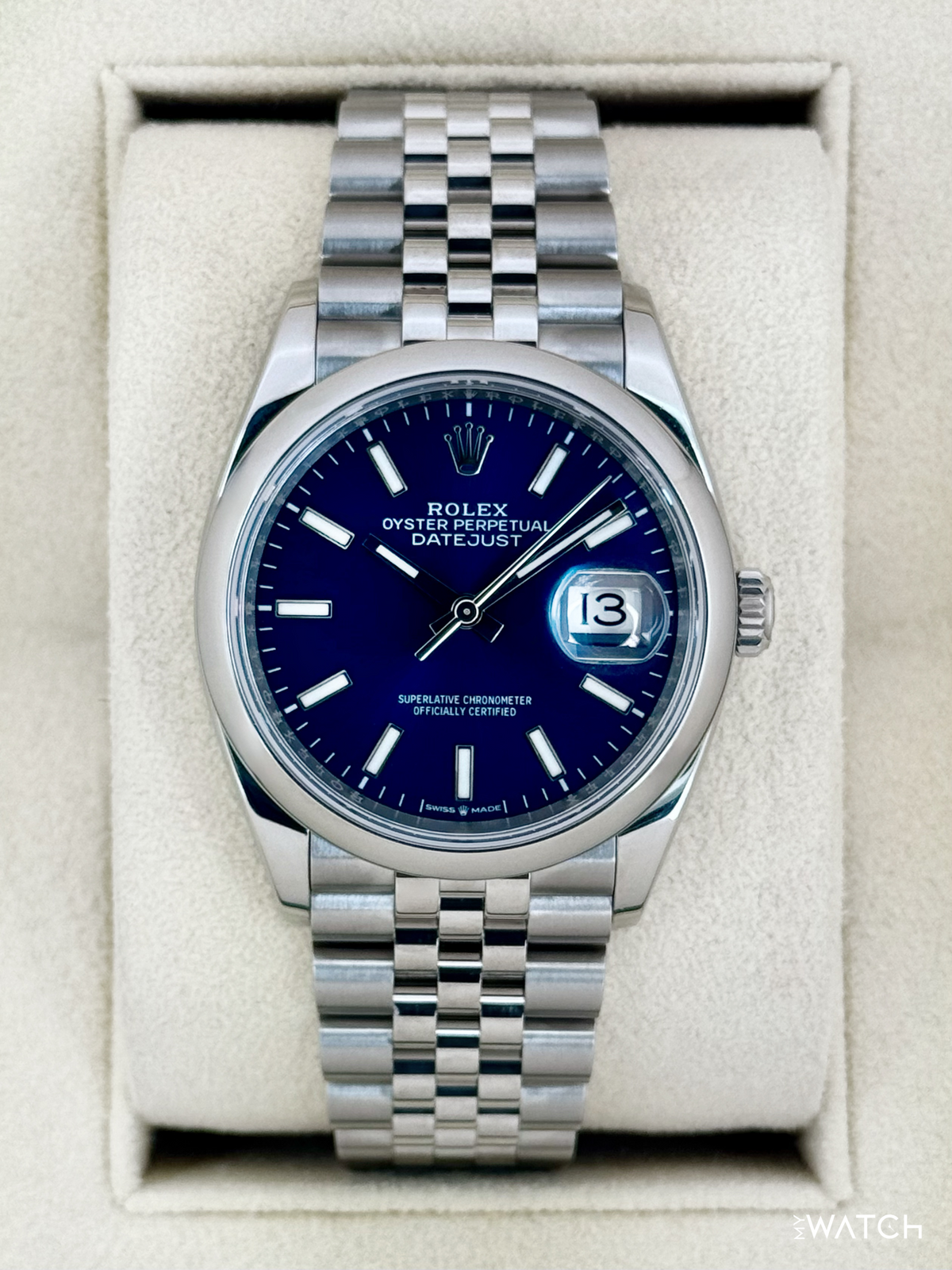 2024 Rolex Datejust 36mm 126200 Stainless Steel Jubilee Blue Dial
