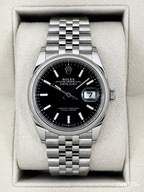 2024 Rolex Datejust 36mm 126200 Stainless Steel Jubilee Black Dial