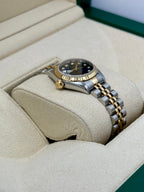 Rolex Lady-Datejust 28mm 79173 Two-Tone Blue 10 Diamond Dial