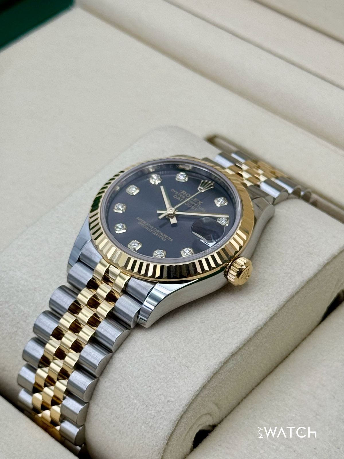 NEW 2025 Rolex Lady Datejust 31mm 278273 Two-Tone Dark Grey Diamond Dial