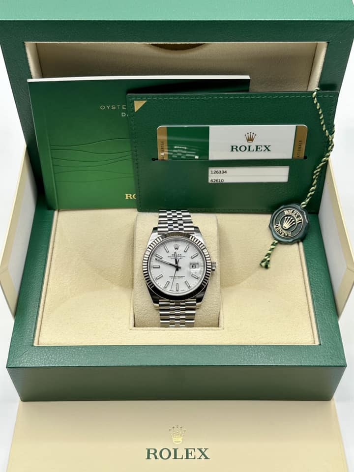 2017 Rolex Datejust 41mm 126334 Jubilee White Stick Dial