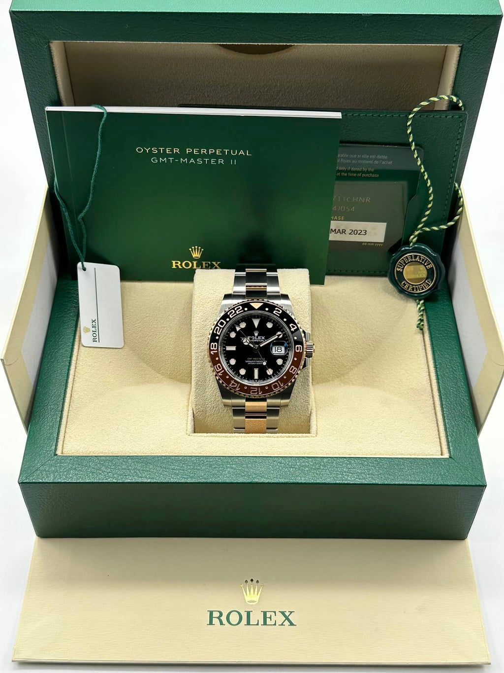 NEW 2023 Rolex GMT-Master II "Rootbeer" 40mm 126711CHNR Two-Tone
