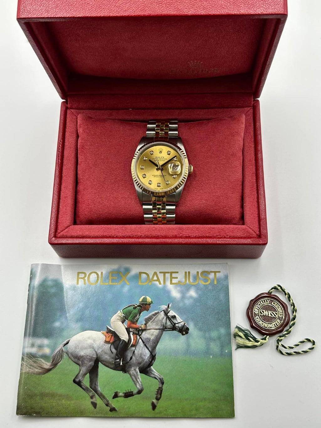 Rolex Datejust 36mm 16233 Two-Tone Jubilee Champagne Diamond Dial