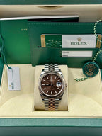 2020 Rolex Datejust 41mm 126331 Two-Tone Rose Gold Chocolate Dial