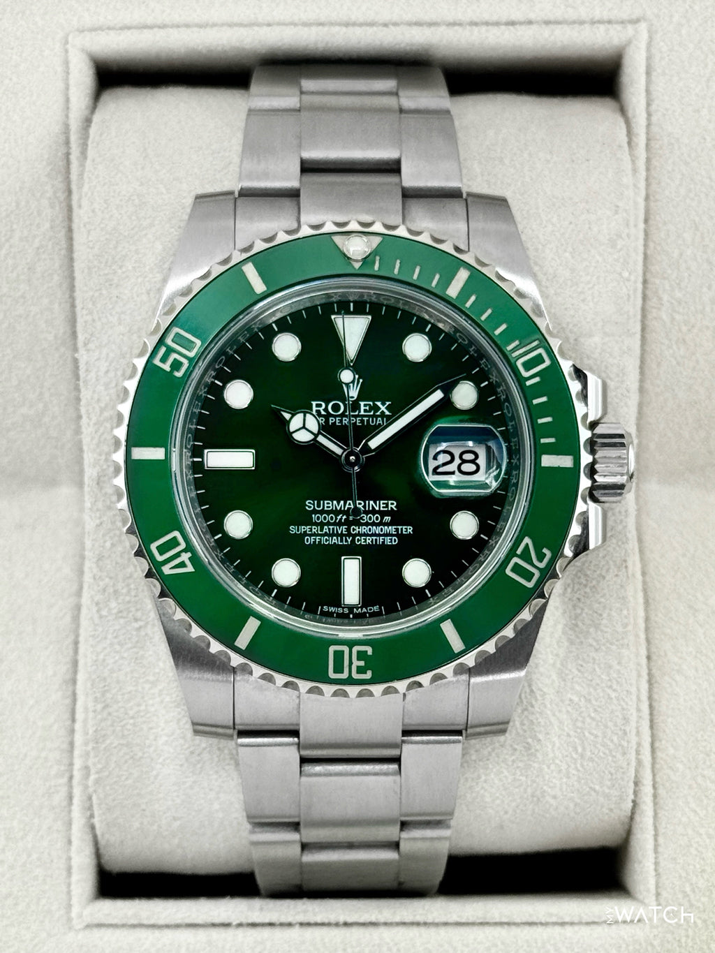 2015 Rolex Submariner “Hulk” 40mm 116610LV Green Dial