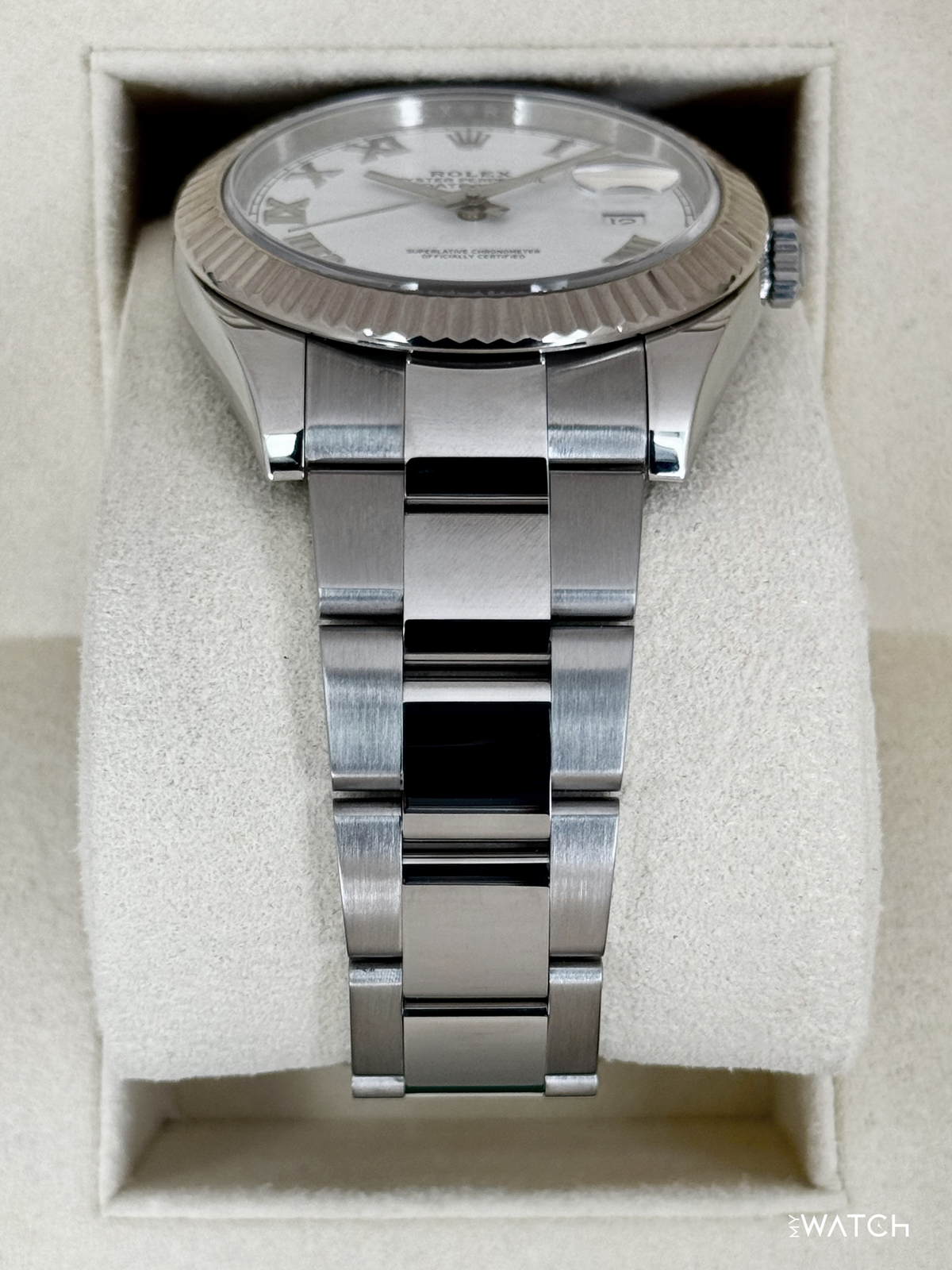 2019 Rolex Datejust 41mm 126334 Stainless Steel Oyster White Roman Numeral Dial