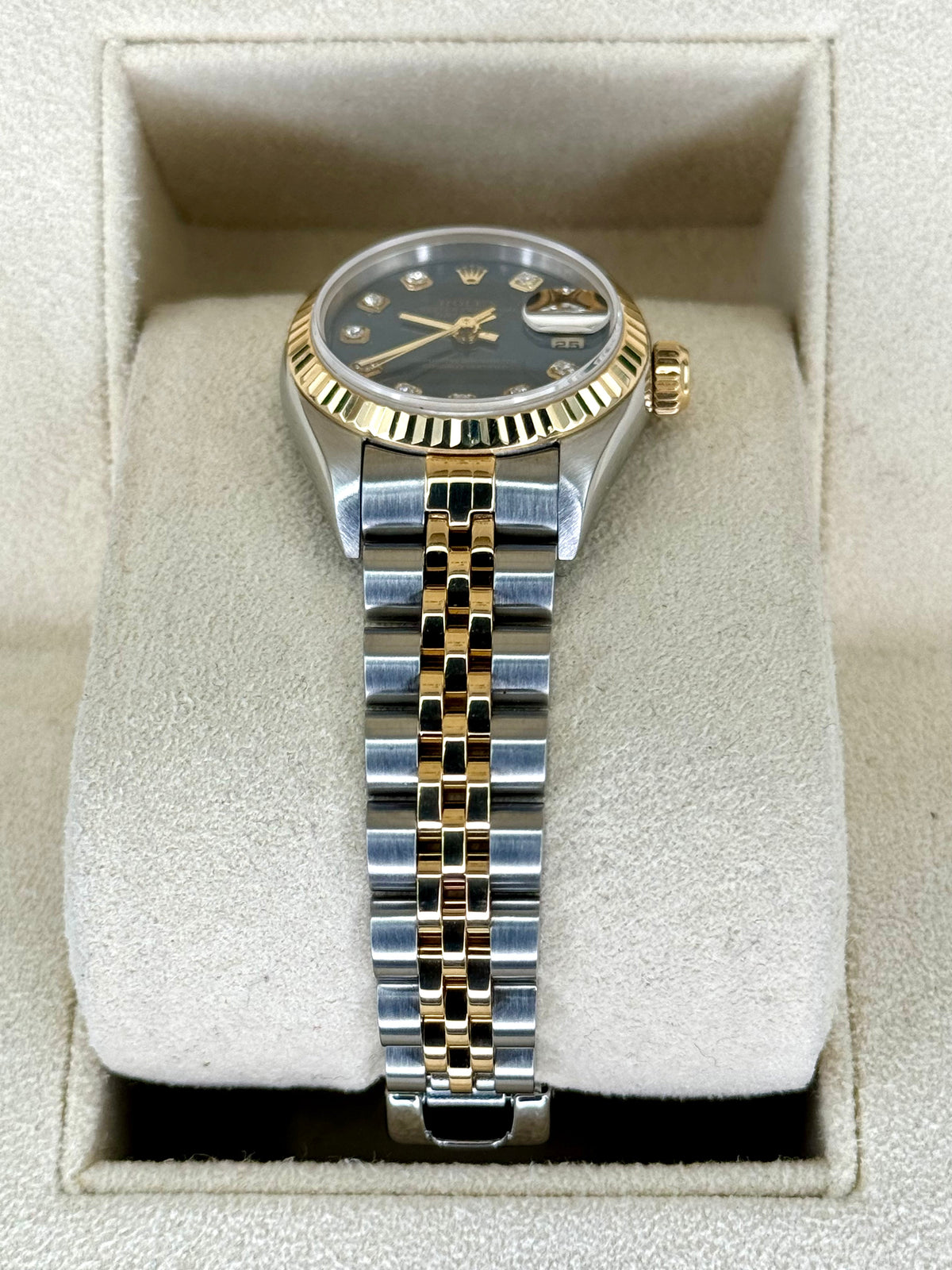 Rolex Lady-Datejust 28mm 79173 Two-Tone Blue 10 Diamond Dial