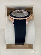 2016 Rolex Yacht-Master 40mm 116655 Rose Gold Oysterflex Black Dial