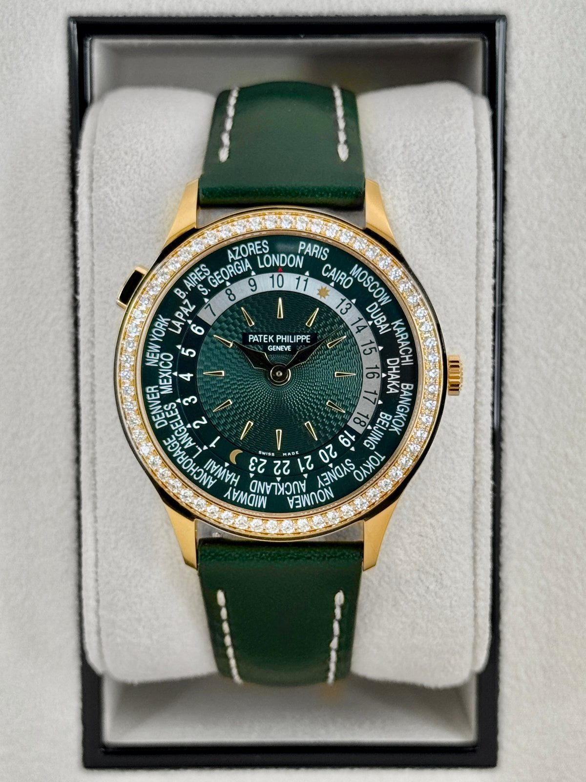 NEW 2026 Patek Philippe World Time Complications 36mm 7130R Rose Gold Green Dial