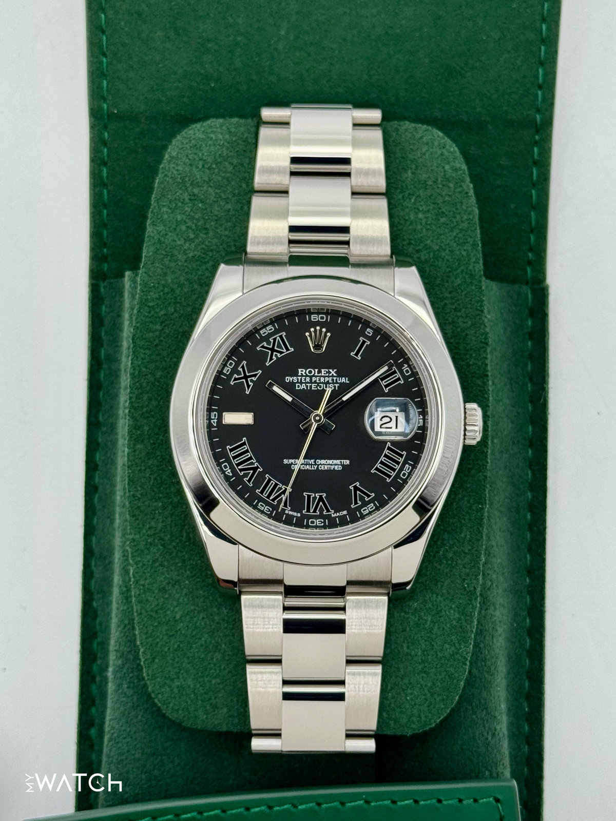 2025 CPO Rolex Datejust II 41mm 116300 Stainless Steel Oyster Black Dial