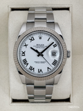 2019 Rolex Datejust 41mm 126334 Stainless Steel Oyster White Roman Numeral Dial