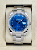NEW 2025 Rolex Datejust 41mm 126300 Oyster Blue Roman Numeral Dial