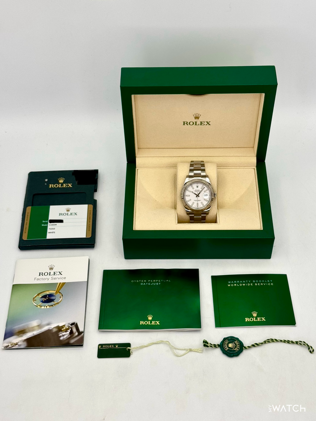 2016 Rolex Datejust II 41mm 116334 Stainless Steel Oyster White Dial