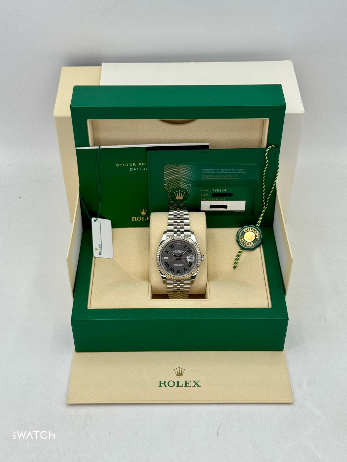 2023 Rolex Datejust 41mm 126334 Jubilee Wimbledon Dial