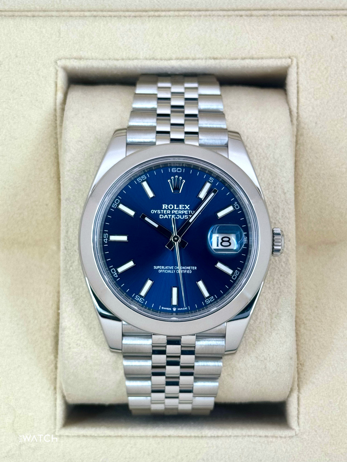 2023 Rolex Datejust 41mm 126300 Stainless Steel Jubilee Blue Dial