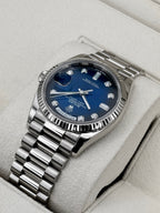 2024 Rolex Day-Date 36mm 128239 Presidential White Gold Blue Ombre Diamond Dial