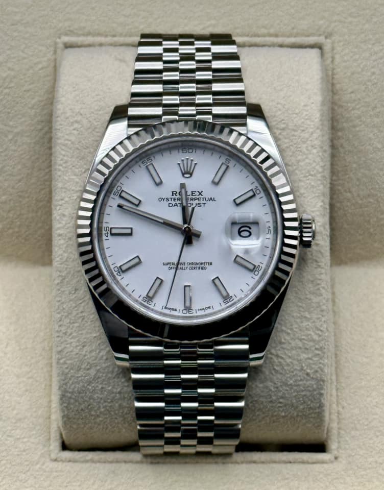 2017 Rolex Datejust 41mm 126334 Jubilee White Stick Dial
