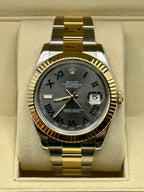 2016 Rolex Datejust 41mm 116333 Two-Tone Oyster Wimbledon Dial