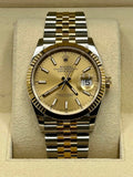 2022 Rolex Datejust 36mm 126233 Two-Tone Jubilee Champaign Stick Dial