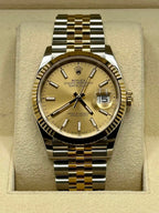 2022 Rolex Datejust 36mm 126233 Two-Tone Jubilee Champaign Stick Dial