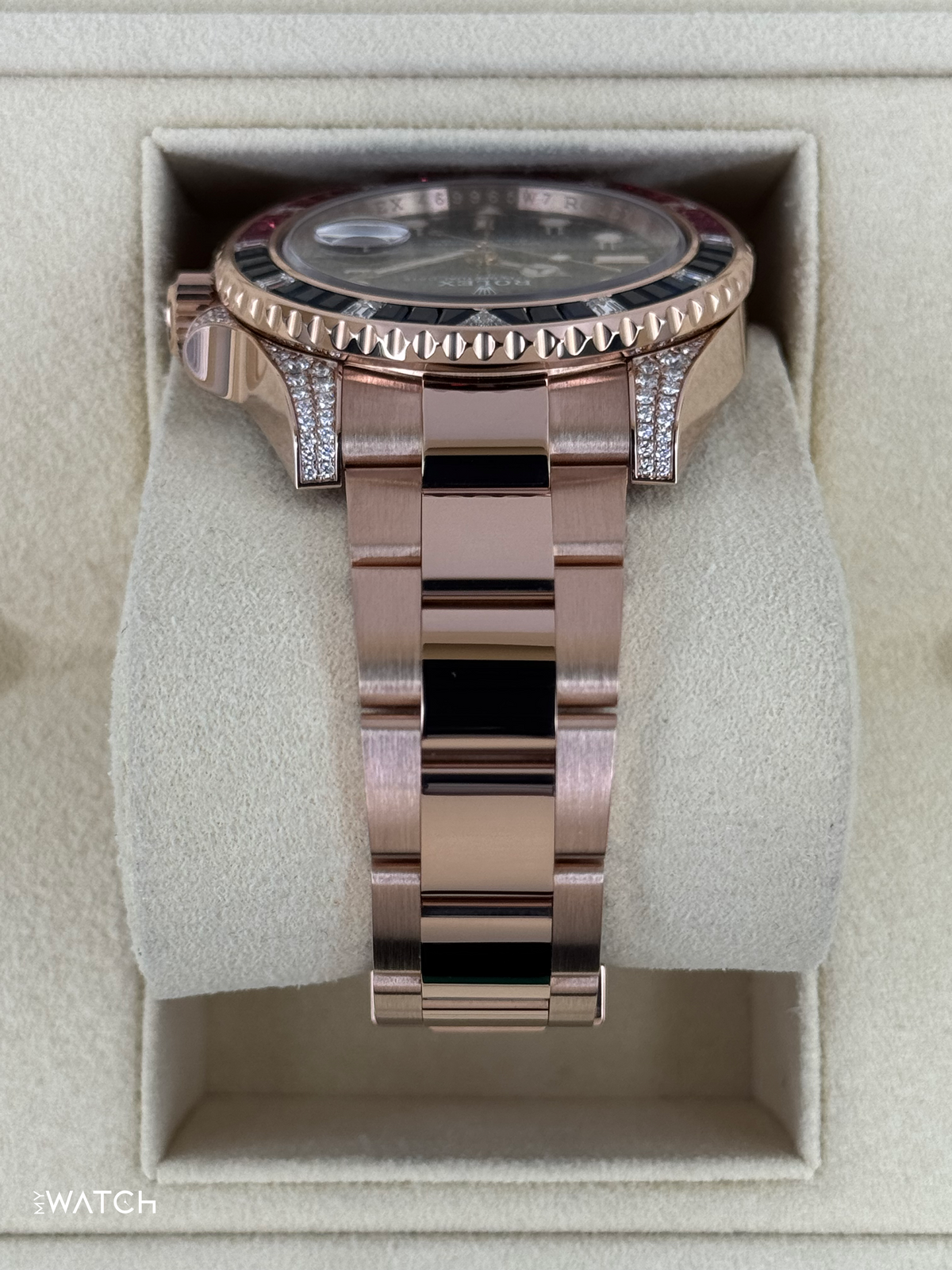 2021 Rolex GMT-Master II 40mm 126755SARU Rose Gold Sapphire and Ruby
