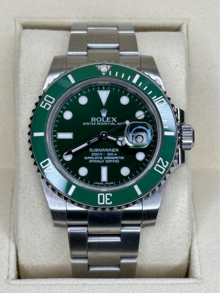 2012 Rolex Submariner "Hulk" 40mm 116610LV Green Dial