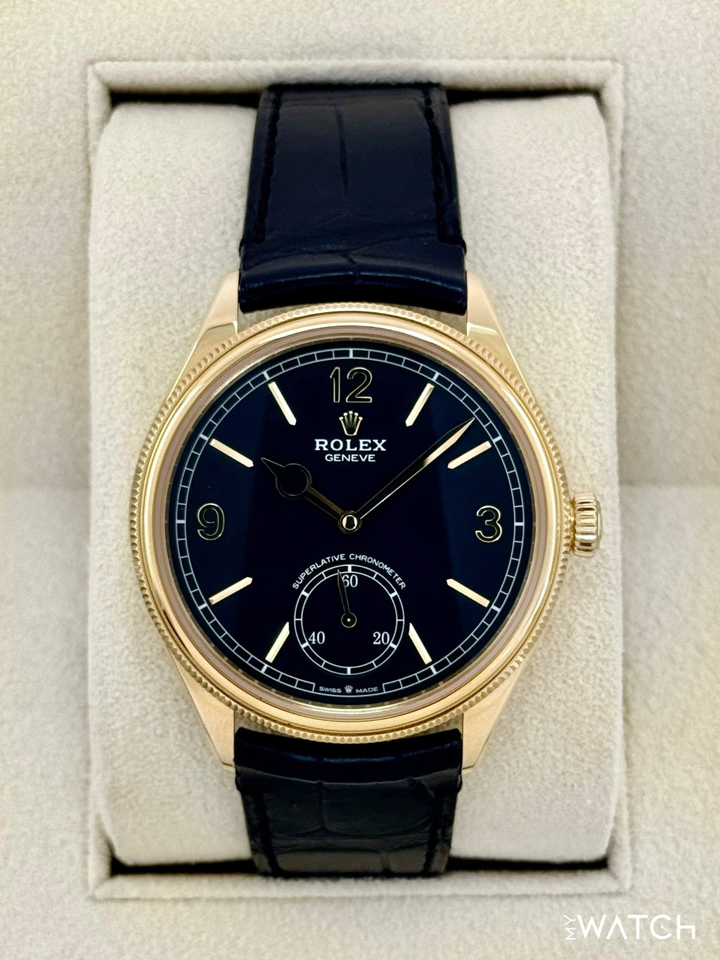 2025 Rolex 1908 39mm 52508 Yellow Gold Black Dial