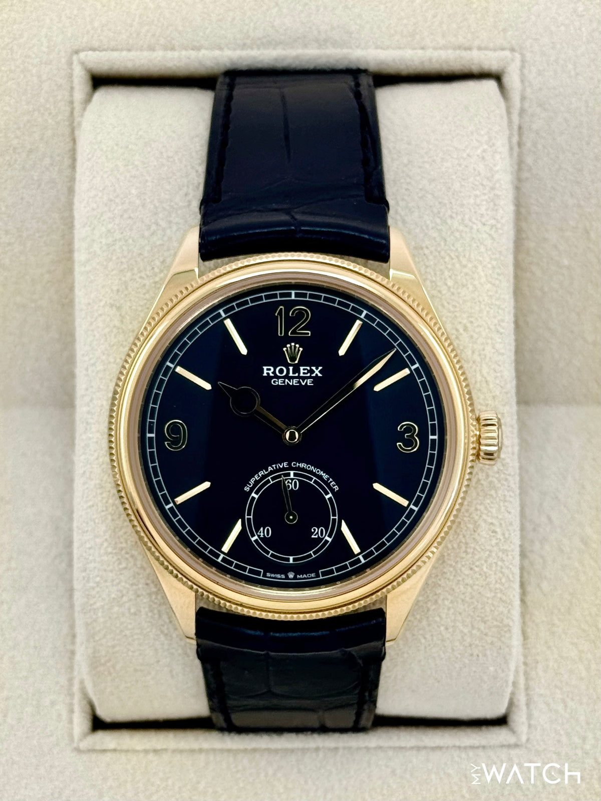 2025 Rolex 1908 39mm 52508 Yellow Gold Black Dial