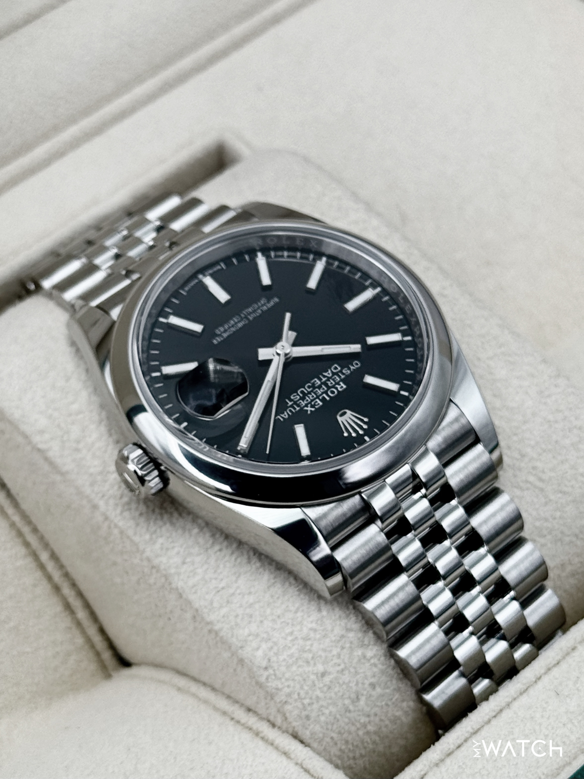 2024 Rolex Datejust 36mm 126200 Stainless Steel Jubilee Black Dial