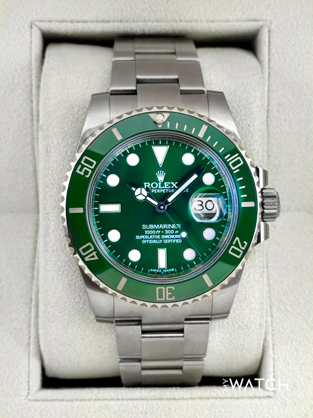2015 Rolex Submariner “Hulk” 40mm 116610LV Green Dial