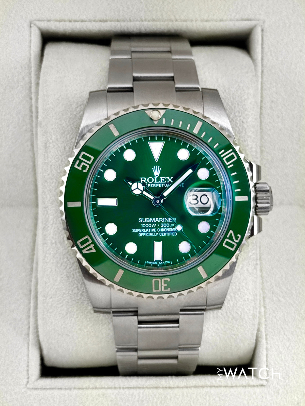 2015 Rolex Submariner “Hulk” 40mm 116610LV Green Dial
