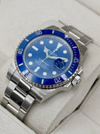 2016 Rolex Submariner Smurf 40mm 116619LB White Gold Blue Dial