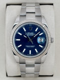 2026 Rolex Datejust 41mm 126334 Stainless Steel Oyster Blue Dial
