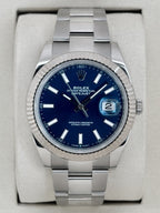 2026 Rolex Datejust 41mm 126334 Stainless Steel Oyster Blue Dial