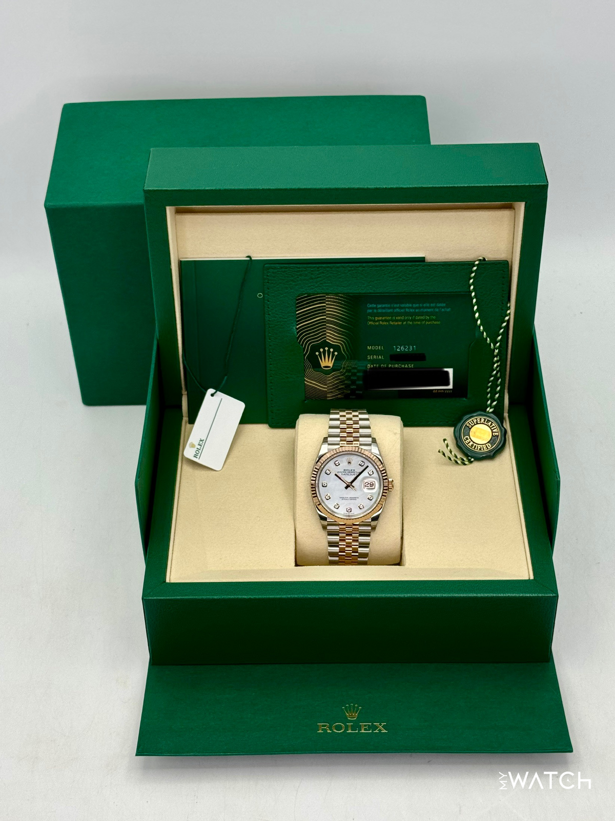 NEW 2026 Rolex Datejust 36mm 126231 Two-Tone MOP Diamond Dial (STICKERED)