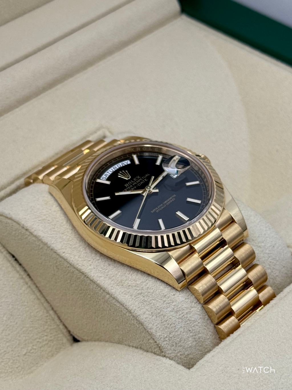 2024 Rolex Day-Date 40mm 228238 Yellow Gold Black Dial