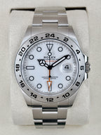 NEW 2026 Rolex Explorer II 42mm 226570 Stainless Steel Polar White Dial (NEW STYLE CARD)