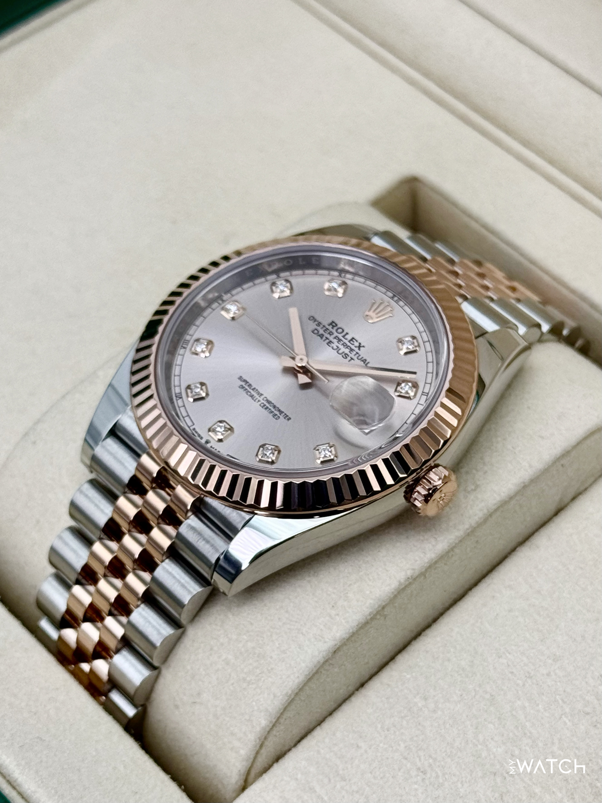 2025 Rolex Datejust 41mm 126331 Two-Tone Jubilee Sundust Diamond Dial
